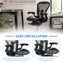 SINOLUXE Armlehnen-Ersatzarmpolster für Herman Miller Classic Aeron Stuhl – Bürostuhl-Armlehnenersatz, schwarz, 1 Paar - 3