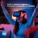 NK Occhiali 3D VR per Smartphone – Visore Intelligenti di Realtà Virtuale con Audio per Smartphone tra 4,7" - 6,53", Angolo Visione 90-100º, Rotazione 360°, Obiettivo e Pupilla Regolabile - Bianco - 7