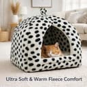 Igloo Pet Bed – Cozy Fleece Cat & Dog House Cave for Kittens & Small Pets – Soft Washable Pyramid Bed for Indoor Warmth & Comfort (Grey, One Size) - 7