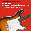 Squier by Fender Debut Collection Stratocaster E-Gitarre, Laurel-Griffbrett, Weißes Schlagbrett, 2-Farb-Sunburst - 4