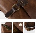 Kiepoar Damen Rucksack Leder Modischemit Mittelgroß Diebstahlschutz, Umhängetasche aus Echtem Handtasche 3-in-1 Lederrucksack für Uni Arbeit Schule Reise - 6