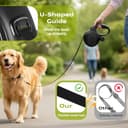 Ecofocet Guinzaglio per Cani Allungabile 8m(Fino a 50 kg), Guinzaglio Retrattile per Cani con Portasacchetti Integrato e Pulsante di Freno Rapido, Guinzaglio Esteso Senza Grovigli a 360° (Nero) - 4
