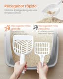 Feandrea Caja Arenero con Bordes Altos, Tamaño XL, Abierta, con Pala, para Gatitos y Gatos Grandes, Gris Pizarra PPT009GN01 - 5