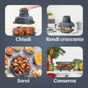 Ninja CRISPi Friggitrice ad Aria Portatile, 3.8L, 4 in 1: Frittura, Cottura Arrosto, Mantiene Cibo Caldo e Croccante, Compatta, 2 Contenitori Vetro Rimovibili, 1700W, Grigio FN101EUGY - 10