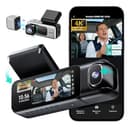 BOTSLAB Dashcam Auto Vorne Innen, 4K+1080P Dual Auto Kamera mit 3,18" IPS-Touchscreen, Super Nachtsicht, App & Sprachsteurung, 5,8 GHz Wi-Fi Dash Cam, GPS, 24/7 Parküberwachung, G-Sensor, 512 GB Max - 1