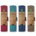 Bambaw Set posate in bambù | Legno | Kit posate ecologico | Coltello, forchetta, cucchiaio e paglia | Posate da viaggio | Da campeggio con custodia | Vino - 8