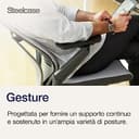 Sedia da ufficio ergonomica Steelcase Gesture con braccioli regolabili a 360° e supporto lombare 3D Live Back Onyx; Prodotto in Europa - 4