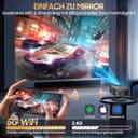 Proyector 【Google TV/1500 ANSI/Gira 360°】 XIWBSY Proyector 4K Soporte Auto Focus/Keystone, WiFi 6 Bluetooth, 38000 Lúmenes, Control por Voz Projector Netflix Oficial, Portatil Proyectores Video - 8