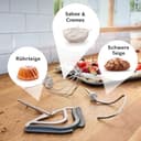 Bosch Küchenmaschine MUM5 MUM5X720, integrierte Waage,Edelstahl-Schüssel 3,9L, Mixer 1,25L, Profi-Knethaken, Planetarisches Rührgetriebe, Rührbesen, Durchlaufschnitzler, 1000 W, Silber/Dunkelrot - 6