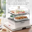 forplubossmmp Vaporera Multieléctrica, Vaporera Desmontable De 3 Niveles+Plegable De 800w+Reserva De 12h+Quemaduras Anti-Secas, Calentador Eléctrico De Alimentos Calientes (500* Papel para Hornear) - 5