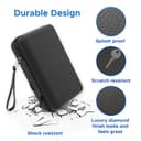 Digicharge Black Hard Carry Case For Garmin DriveSmart 66 65 60LM 61 LMT-S Drive 60LM 61 LMT-S Dezl LGV610 CamperVan Fleet 660 670V 670 Camper 660LMT-D With Accessory Storage and Lanyard - 4