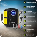 FORTEM Compressore Aria Portatile per Pneumatici, Pompa per Bicicletta, Compressore Aria 230V AC 12V DC con Luce a LED, Manometro Digitale Pneumatici con Gonfiaggio/Spegnimento Automatico (Giallo) - 2