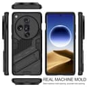 ESTH® Funda para OPPO Find X7 Ultra Compatible con Soporte Magnético para Coche [Grado Militar Anti-caída Protección] Carcasa Parachoque PC + TPU con Soporte Invisible, Negro - 2