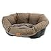 Ferplast Cuccia Cane e Gatto con Cuscino SOFA' 2 TWEED Lavabile, Lettino per Cani Gatti da Interno Imbottito, Cesta in Plastica, Fondo Forato e Poggiamento, Antiscivolo, 52 x 39 x h 21 cm, Marrone - 1