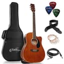 Ashthorpe Dreadnought Cutaway Akustikgitarre mit Cutaway, Premium-Klangholz, Braun - 1