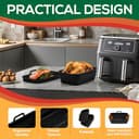 Ninipie 2 PCS Pieghevole Ninja Friggitrice ad Aria Contenitori per Friggitrice ad Aria 9.5L Ninja Foodi Max Dual Zone AF400EU SL400EUCP AF400 Accessori Teglie Silicone Contenitori AF500EUCP Pirofila - 5