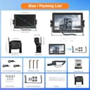VECHTEL Telecamera Retromarcia Wireless 1080P, kit Monitor con Schermo IPS da 7 Pollici per Camion, Autobus, Furgoni, Camper, Pickup, Impermeabile IP68, Visione Notturna, Linee Guida DIY - 7