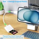 USB C SD Memory Card Reader HUAZHUN USB Type C to SD Card Adapter for iPhone 16 SD Camera Adapter Trail Camera Viewer for iPhone 17 16 15 Pro Max 16 Plus iPad Pro MacBook Air/Pro Galaxy, Plug and Play - 2