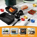 Ninja Heißluftfritteuse Zubehör,Airfryer Zubehör für Ninja Foodi Max Dual Zone Heißluftfritteuse AF400EU AF451EU AF300EU 7.6L-9.5L, Silikonform für Ninja heißluftfritteuse - 6