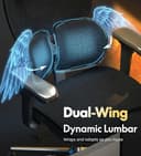 FLEXISPOT BS8 PRO Ergonomic Office Chair, Desk Chair with Dual Wing Lumbar Support and Footrest, 3D Headrest, 3D Armrests & Adjustable Seat Depth, 3-Level Tilt & Height-Adjustable Backrest (Black) - 4