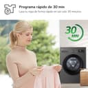 LG F4A1009NDK - Lavadora, 9 kg, 1400 rpm, Carga Frontal, 8 Programas, Programa Rápido y Programa Lavado a Mano, Fondo Especial Reducido, Display LED, Serie 100, Color Grafito - 3