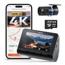 70mai A800SE Dash Cam Car Front Rear 4K UHD+1080P with GPS WiFi, Dual Car Camera with 128GB SD Card, F1.55 Aperture HDR, Night Vision, ADAS, 3 "IPS, 24/7 Parking Monitoring, Supports 512 GB Max - 1