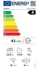 Hisense WF3S1045BW3 - Lavadora, Clase A, 10.5 kg, Auto Dosificación, Conectividad WiFi, Monitor de Consumo, Hygiene Guard, Función Vapor 99.9%, Lavado Rápido, PureJet, Blanco - 18