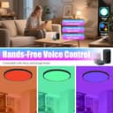 Refein Smart LED Ceiling Light Dimmable, 24W Flush Led RGB Colour Changing Ceiling Light Compatible with Alexa & Google Home 30CM Ceiling Lamps for Bedroom Bathroom Living Room (2700-6500K) - 4
