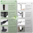 VOUNOT® 3m x 3m Pop Up Heavy Duty Gazebo with Sides, Central Lock System & 4 Weight Bags & Carry Bag, Marquee Garden Party Tent Outdoor, Green - 7