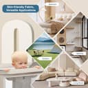 4 in 1 Baby Bedside Crib,6 Height Adjustable Next to Me Crib,Co-Sleeping Baby Cot Bed with Mattress,Detachable Net,Storage Basket & Changing Table,Can Switched to a Bassinets for 0-3 Years (Beige) - 7