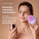 FOREO Firm & Clean Set - LUNA 4 plus Gesichtsreinigungsbürste empfindliche Haut + SUPERCHARGED SERUM 2.0, 30 ml + Nachtmaske, 75 ml - Nah-Infrarot-Lichttherapie - Mikrostrom-Gesichtsgerät - 3