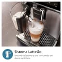 Philips Serie 3300 Macchina da caffè automatica - 6 tipi di bevande, Display touch screen a colori, LatteGo, SilentBrew, Macinacaffè in ceramica al 100%, Filtro AquaClean. Cromato nero (EP3347/90) - 5