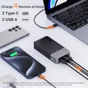 JUOVI Power Bank 65W 20000mAh Bateria Externa Carga Rapida USB C In&out Batería Portátil con Pantalla Digital Compatible con MacBook iPhone 17 16 15 Galaxy S24 Portátil Tableta - 3