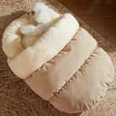 Monbaer Comoda cuccia per gatti a igloo, con fondo antiscivolo, in pile, calda, per interni, per gatti e cani di piccola taglia, lavabile (M, 62 x 40 cm, marrone) - 7