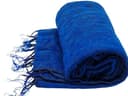 ISMA HANDMADE Coperta nepalese fatta a mano in lana di yak, scialli morbidi e oversize, coperta da meditazione in lana di yak, blu reale, 228 cm x 119 cm - 1