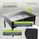Juskys Salottino in polyrattan Fort Myers 4 Persone con divano a 2 posti, 2 sedie, tavolo e cuscini per seduta resistente alle intemperie nero/grigio Mobili da balcone Set di mobili da giardino - 5