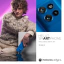 Motorola edge50 neo Smartphone (6,36"-Super-HD-Display, 50-MP-Kamera mit Moto-KI, 8/256 GB, 4310 mAh, Android 14) Nautical Blue (Veganes Kunstleder), inkl. Schutzcover - 2