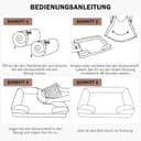 JOEJOY Cuccia ortopedica per cani di taglia media, in memory foam, con divano per cani, smontabile e lavabile, 107x81x17 cm, cuscino antiscivolo a forma di uovo, marrone scuro - 9