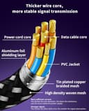 LDLrui Link Cable 5M with 45W Separate Charging Port,Braided VR cable for Meta Quest 3S/Quest 3/Oculus Quest 2/Pico 4 and PC/Steam VR Accessories,High Speed USB 3.0 Data Transfer,with Fixed Clip - 6