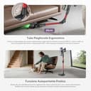 Ultenic 55Kpa/80Min Aspirapolvere Senza Fili U18, Scopa Elettrica Senza Fili Potente con Tubo Pieghevole, Filtrazione Multi-Cono,Display Intelligente, Anti-Groviglio per Peli Animali/Pavimenti/Tappeti - 4