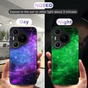 DOMAVER Case for Huawei P70 Pro, Huawei P70 Pro+ Case Slim Fit Glow in The Dark Hybrid Hard PC Shockproof Drop Protective Girls Women Men Phone Cover for Huawei P70 Pro/P70 Pro+, Blue Nebula - 7