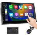 Haudio Autoradio 2 DIN Bluetooth con CarPlay wireless & Android Auto,con schermo 7 pollici Touchscreen Lettore, Mirror Link,FM Radio,Telecamera di backup,Bluetooth 5.0,AUX(RAM 2GB+ROM 32GB) - 1