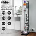 vhbw supporto verticale, stander compatibile con Dyson Gen5detect, Gen5detect Absolute, V15s aspirapolvere senza fili - grigio scuro - 2