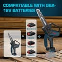 Motosierra de 8 pulgadas para batería Bosch GBA de 18 V, engrasadora automática, motosierra de poda inalámbrica sin escobillas de 6 y 8 pulgadas, mini motosierra alimentada por pilas para cortar - 6
