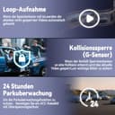 360° Dashcam Auto Vorne Hinten 4 Kanal Dash Cam Auto Kamera FHD 4K+1080Px3,4×140° Weitwinkel,WDR-Nachtsicht (8 IR-LEDs), 3" IPS Display,G-Sensor,24/7 Parkmodus,Loop-Aufnahme, inkl. 64GB SD-Karte, App - 5