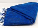 ISMA HANDMADE Coperta nepalese fatta a mano in lana di yak, scialli morbidi e oversize, coperta da meditazione in lana di yak, blu reale, 228 cm x 119 cm - 5