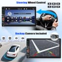 Double Din Wireless Apple CarPlay Android Auto Car Stereo 2 Din Radio with Bluetooth 7 Inch Touch Screen, FM, Video Output, Type-C/USB Fast Charging, USB/AUX/TF Input, SWC Mirror Link Backup Camera - 6