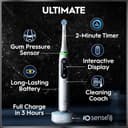 Oral-B iO10 Electric Toothbrushes For Adults, Gifts For Women / Men, 1 Handle, 1 Ultimate Clean Toothbrush Head and Charging Travel Case, 7 Modes, 2 Pin Plug, Stardust White, Oral B IO Toothbrush - 3