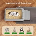 PKBD Arenero Gato XXL, 60 x 30 x 40 cm, Arenero Gatos 32 L – Arenero Alto a Prueba de Fugas, Alfombra XL Gratis & Pala Metálica, Fácil de Limpiar - 3