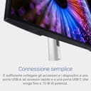 Dell U2724DE UltraSharp Thunderbolt 27" QHD (2560x1440) Monitor, 120Hz, IPS Black, 5ms, 98% DCI-P3, 2x Thunderbolt, 2x USB-C, 2x DisplayPort, HDMI, 4x USB, RJ45, 3 Anni di Garanzia, Argento - 6